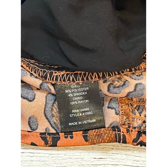 Vintage Forever 21 small Y2k whimsygoth animal print babydoll tank brown black - Picture 5 of 7